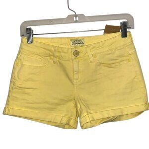 Aeropostale Womens Yellow Denim Shorts Size 1/2